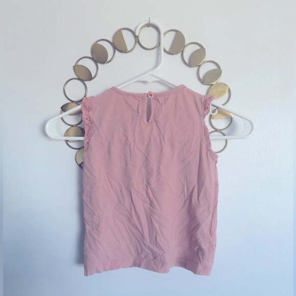 Boden Girls Top Size 3-4 T Pink Ruffles Floral Cut Out Design Cute Lightweight - Picture 7 of 7